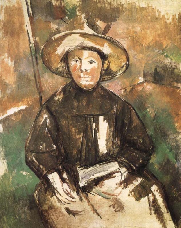 Paul Cezanne children wearing straw hat oil painting picture